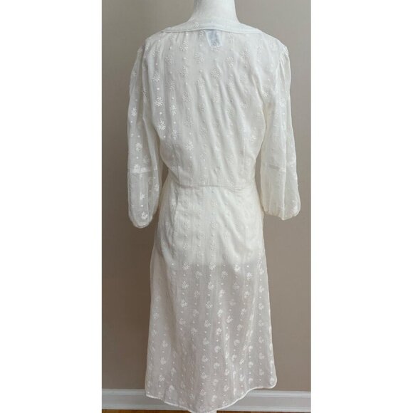 CAbi Midsummer Night White Embroidered Boho Dress Shirtdress Size 0 - Picture 5 of 16